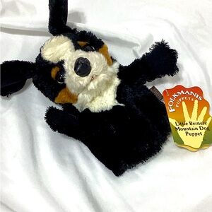 Folkmanis Puppets Little Bernese Mountain Dog Puppet With Tag